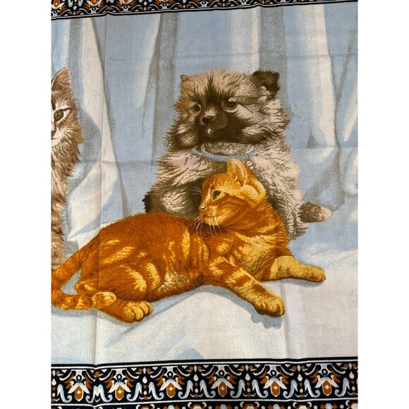 RT Co. Pet-Themed Woven Tapestry Cotton - Made In Turkey - Adorable Cat & Dog De - Picture 4 of 6